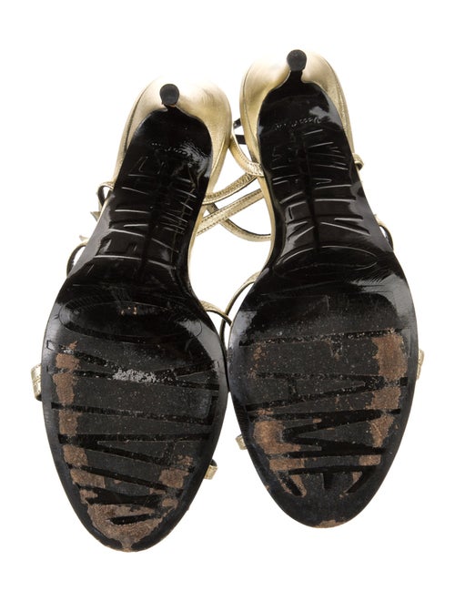 Red Valentino Leather Colorblock Pattern Sandals