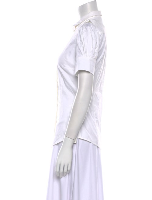 Red Valentino Short Sleeve Button-Up Top