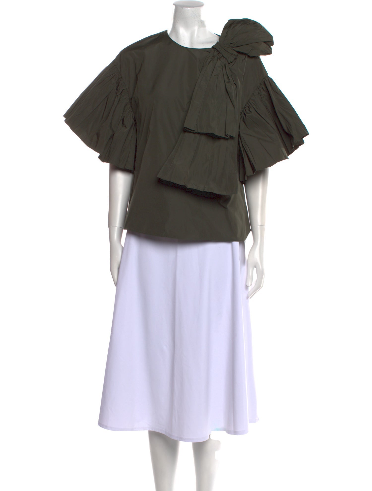 Red Valentino Crew Neck Short Sleeve Blouse