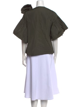 Red Valentino Crew Neck Short Sleeve Blouse