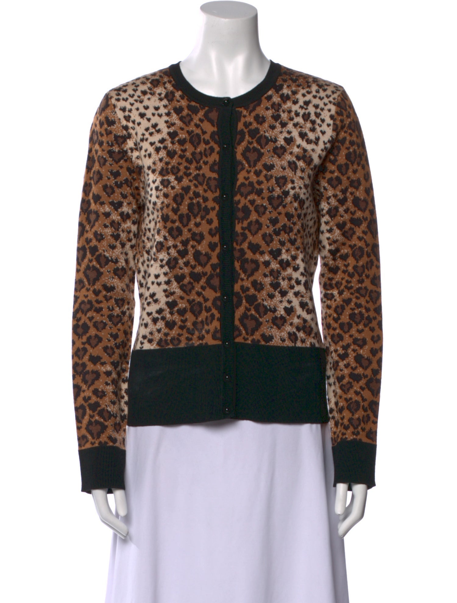 Red Valentino Wool Animal Print Sweater
