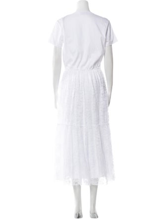 Red Valentino Crew Neck Long Dress