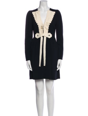 Red Valentino Colorblock Pattern Mini Dress