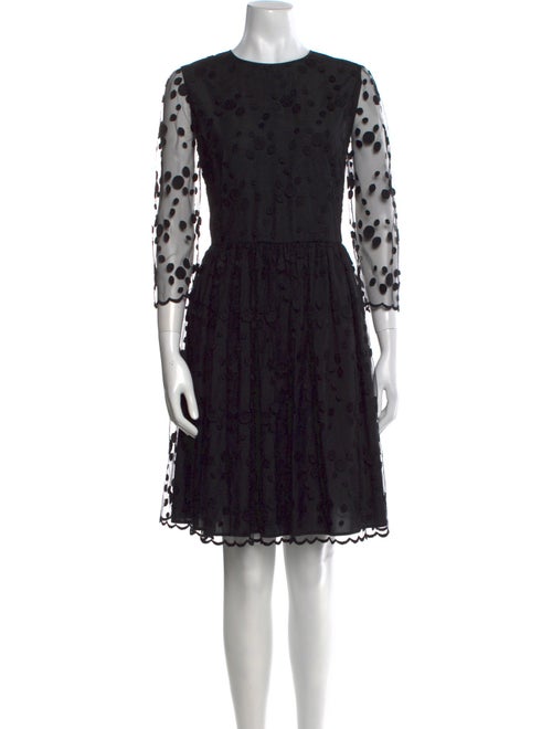 Red Valentino Lace Pattern Knee-Length Dress