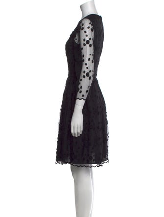 Red Valentino Lace Pattern Knee-Length Dress