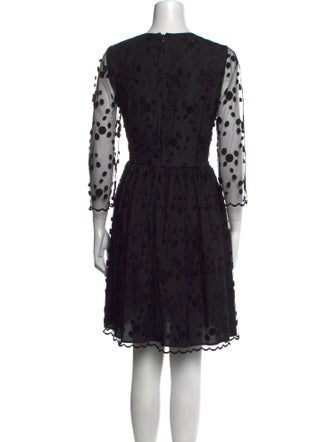 Red Valentino Lace Pattern Knee-Length Dress