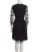 Red Valentino Lace Pattern Knee-Length Dress