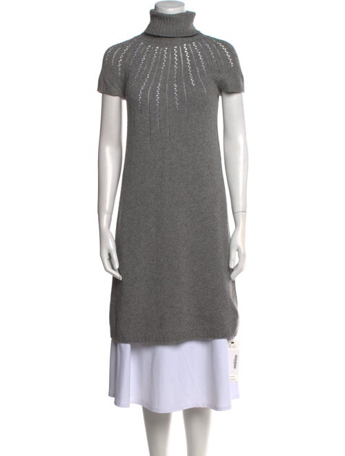 Red Valentino Virgin Wool Knee-Length Dress