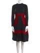 Red Valentino Colorblock Pattern Knee-Length Dress