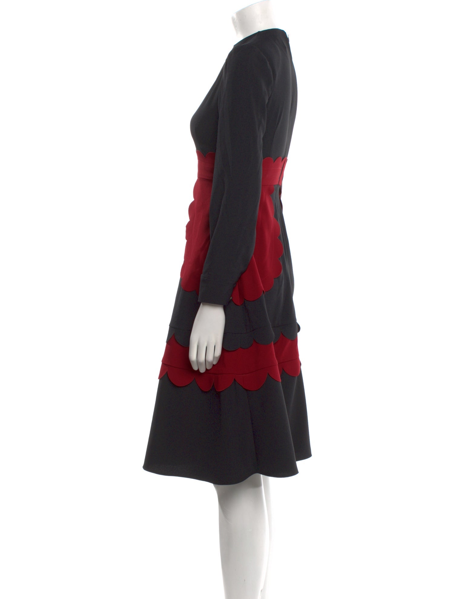 Red Valentino Colorblock Pattern Knee-Length Dress