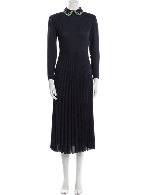 Red Valentino Mock Neck Midi Length Dress