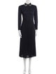 Red Valentino Mock Neck Midi Length Dress