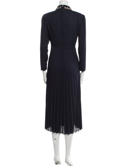 Red Valentino Mock Neck Midi Length Dress