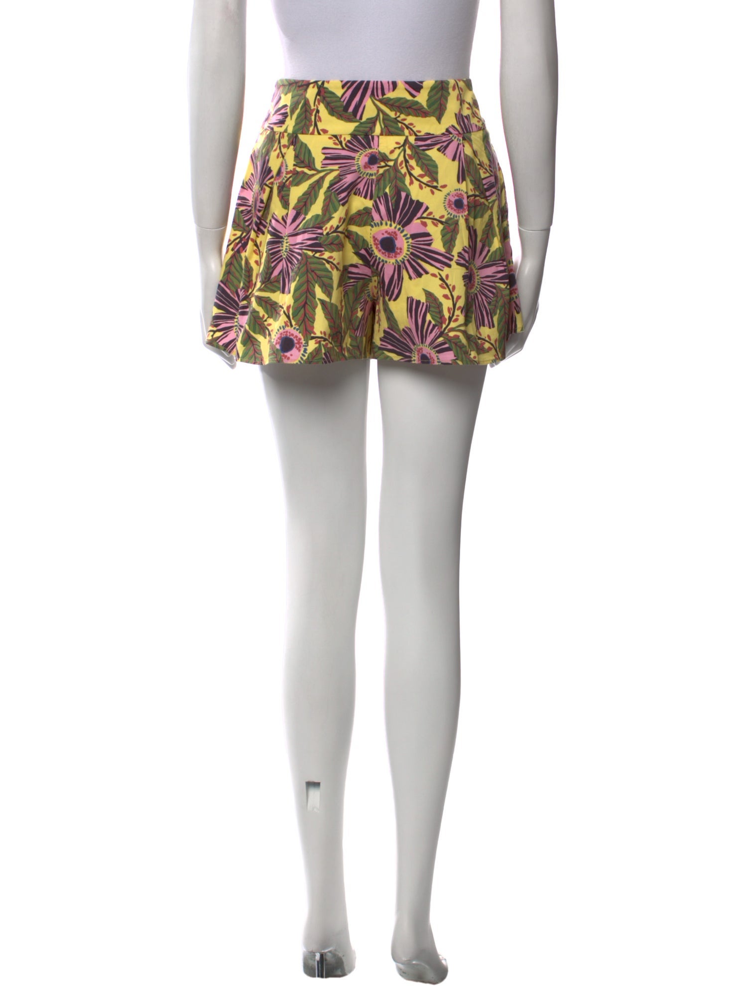 Red Valentino Floral Print Mini Shorts