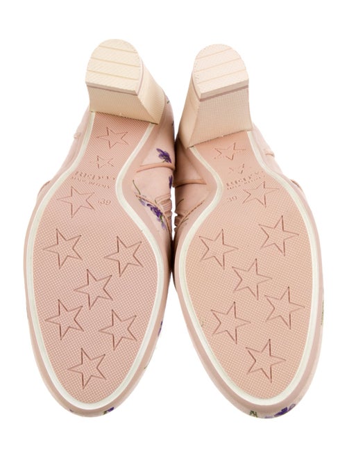 Red Valentino Floral Print Lace-Up Boots