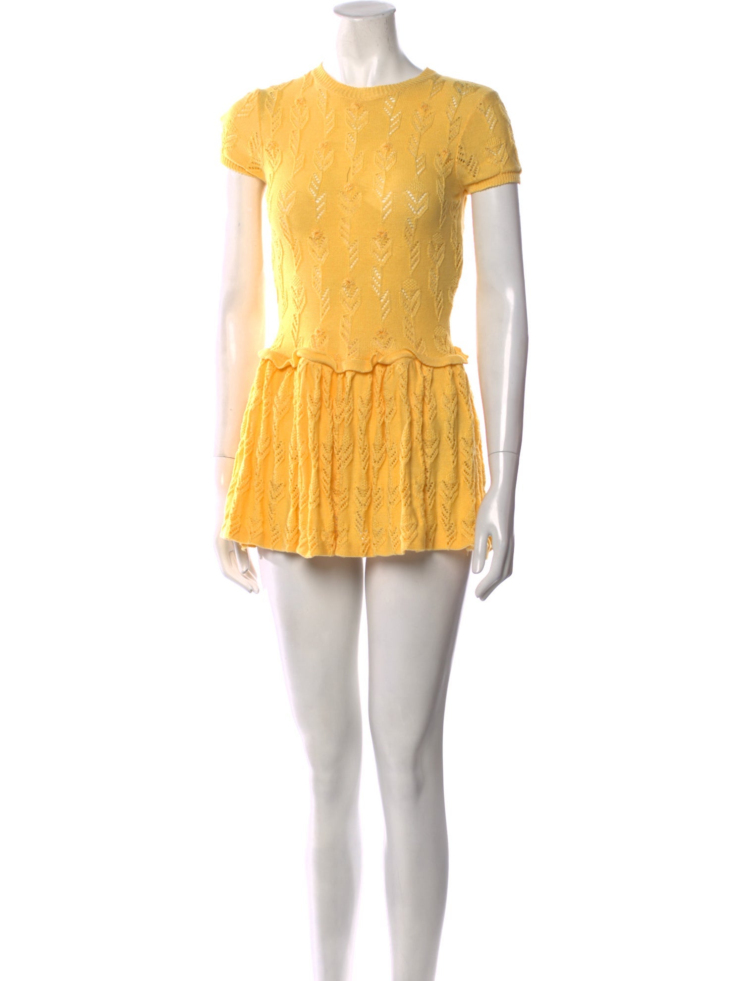 Red Valentino Crew Neck Mini Dress