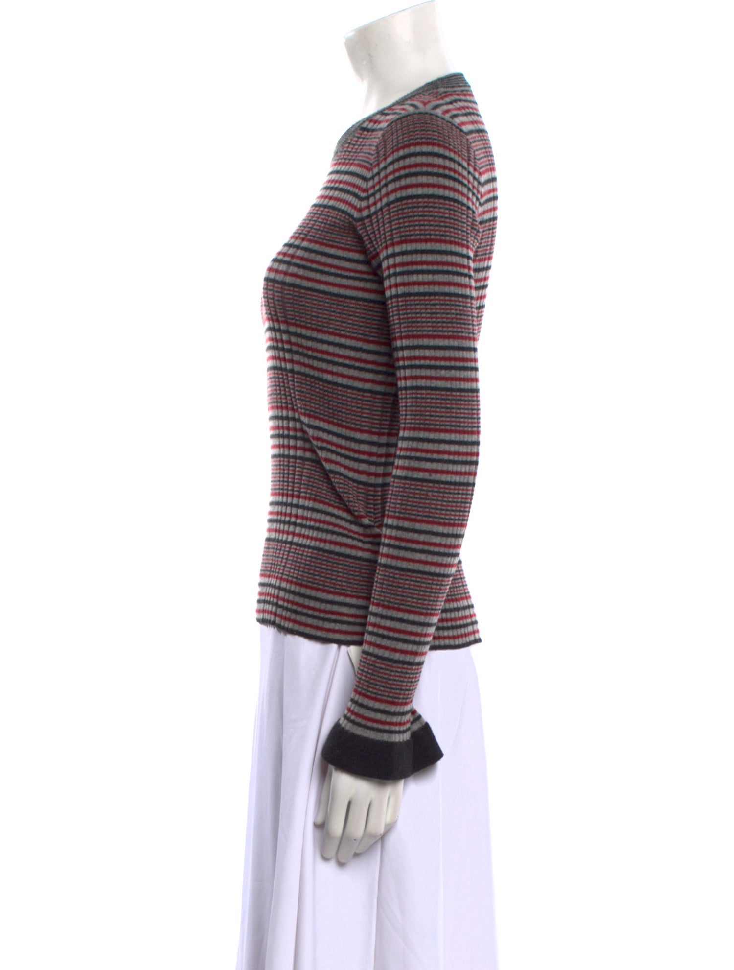 Red Valentino Virgin Wool Striped Sweater