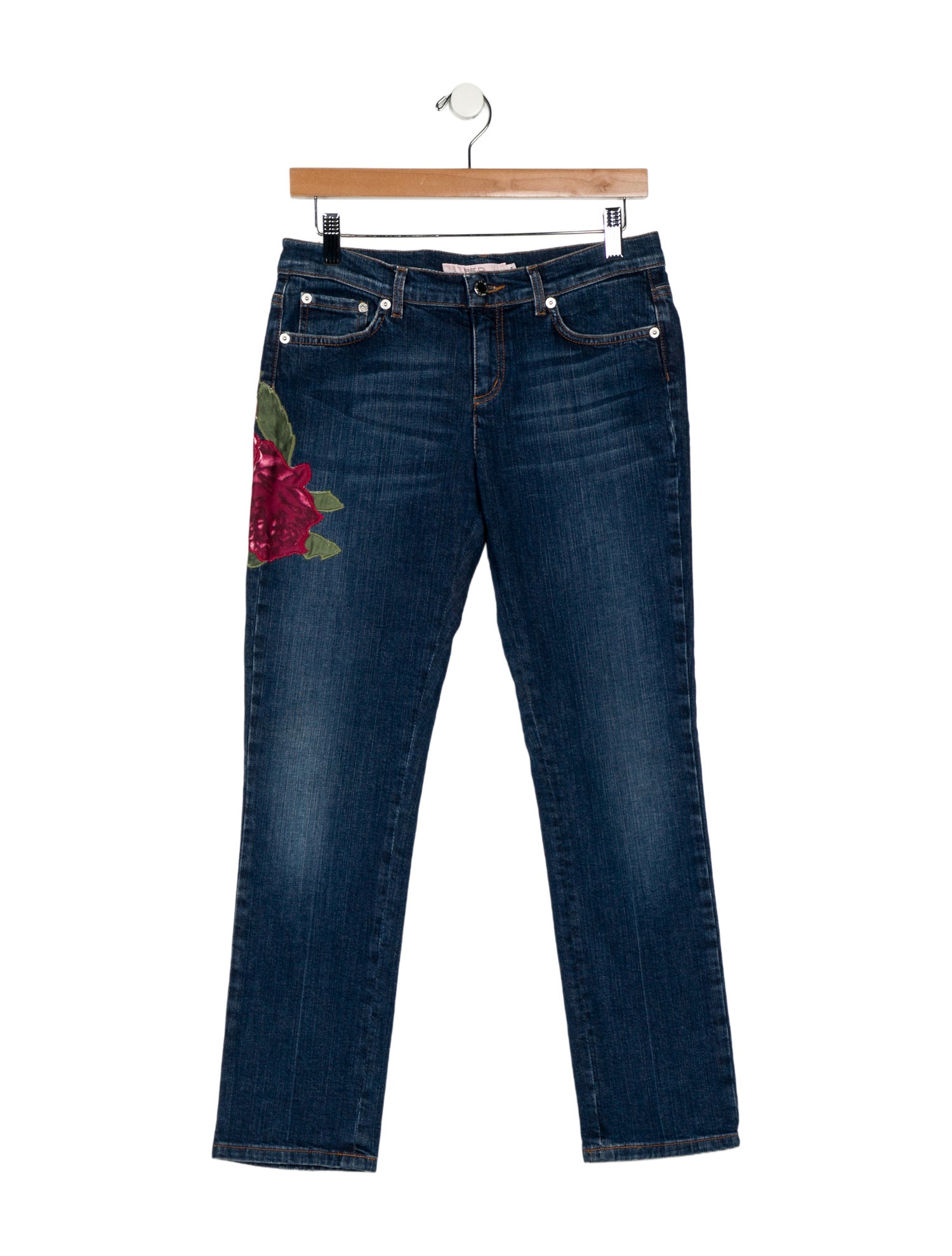 Red Valentino Mid-Rise Straight Leg Jeans