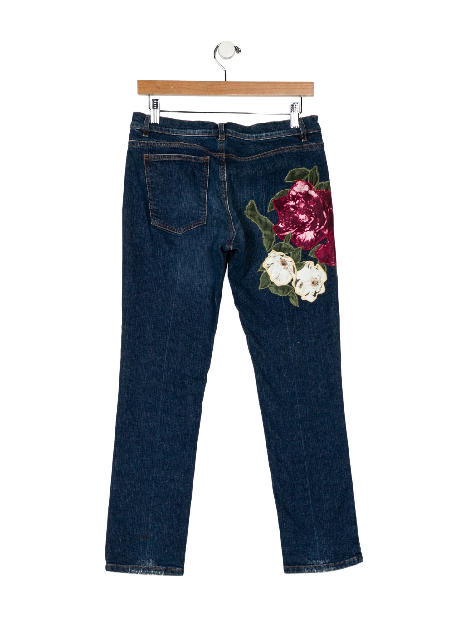 Red Valentino Mid-Rise Straight Leg Jeans