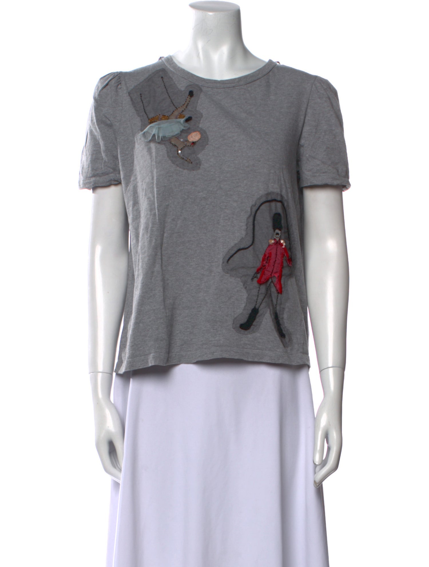 Red Valentino Graphic Print Scoop Neck T-Shirt