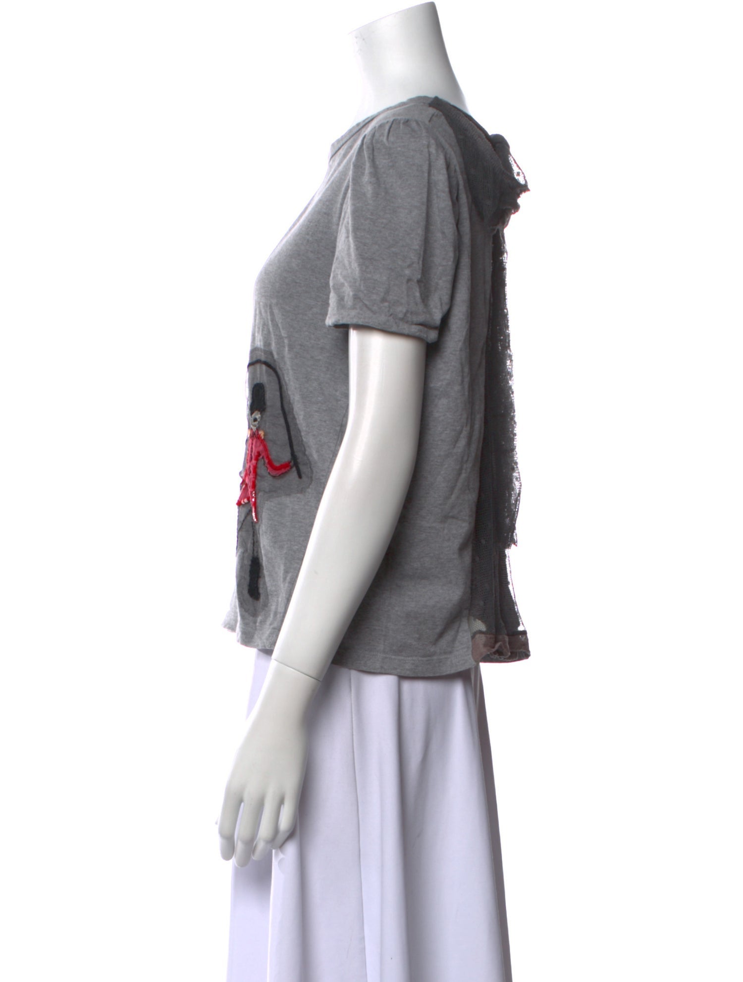 Red Valentino Graphic Print Scoop Neck T-Shirt