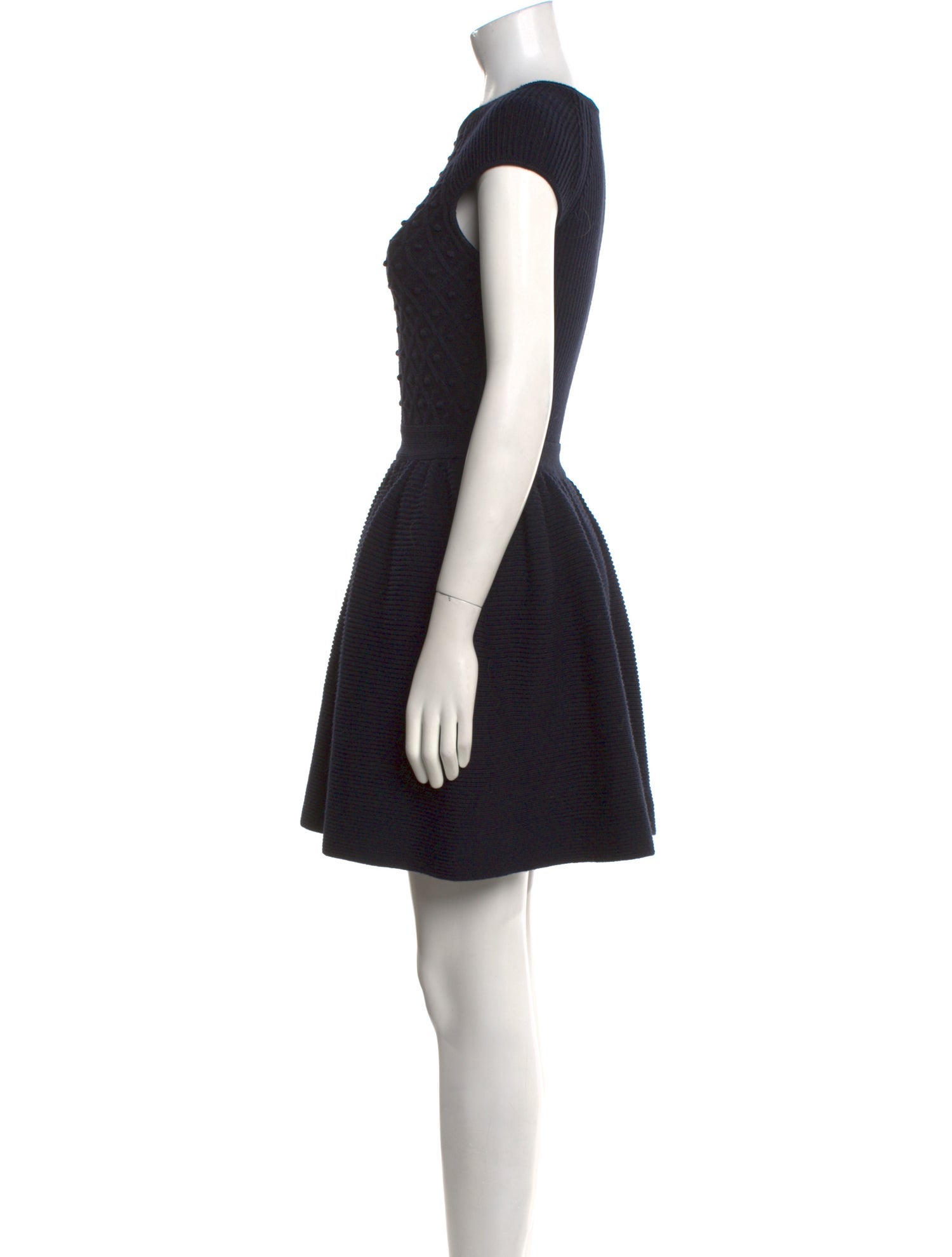 Red Valentino Virgin Wool Mini Dress