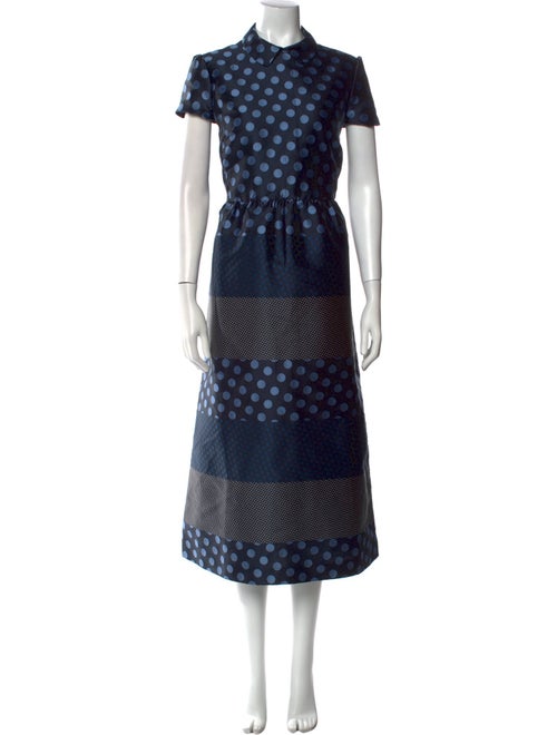 Red Valentino Polka Dot Print Long Dress