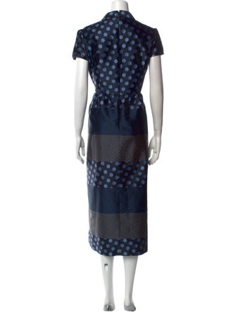 Red Valentino Polka Dot Print Long Dress