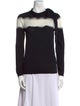 Red Valentino Virgin Wool Colorblock Pattern Sweater
