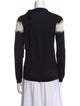 Red Valentino Virgin Wool Colorblock Pattern Sweater