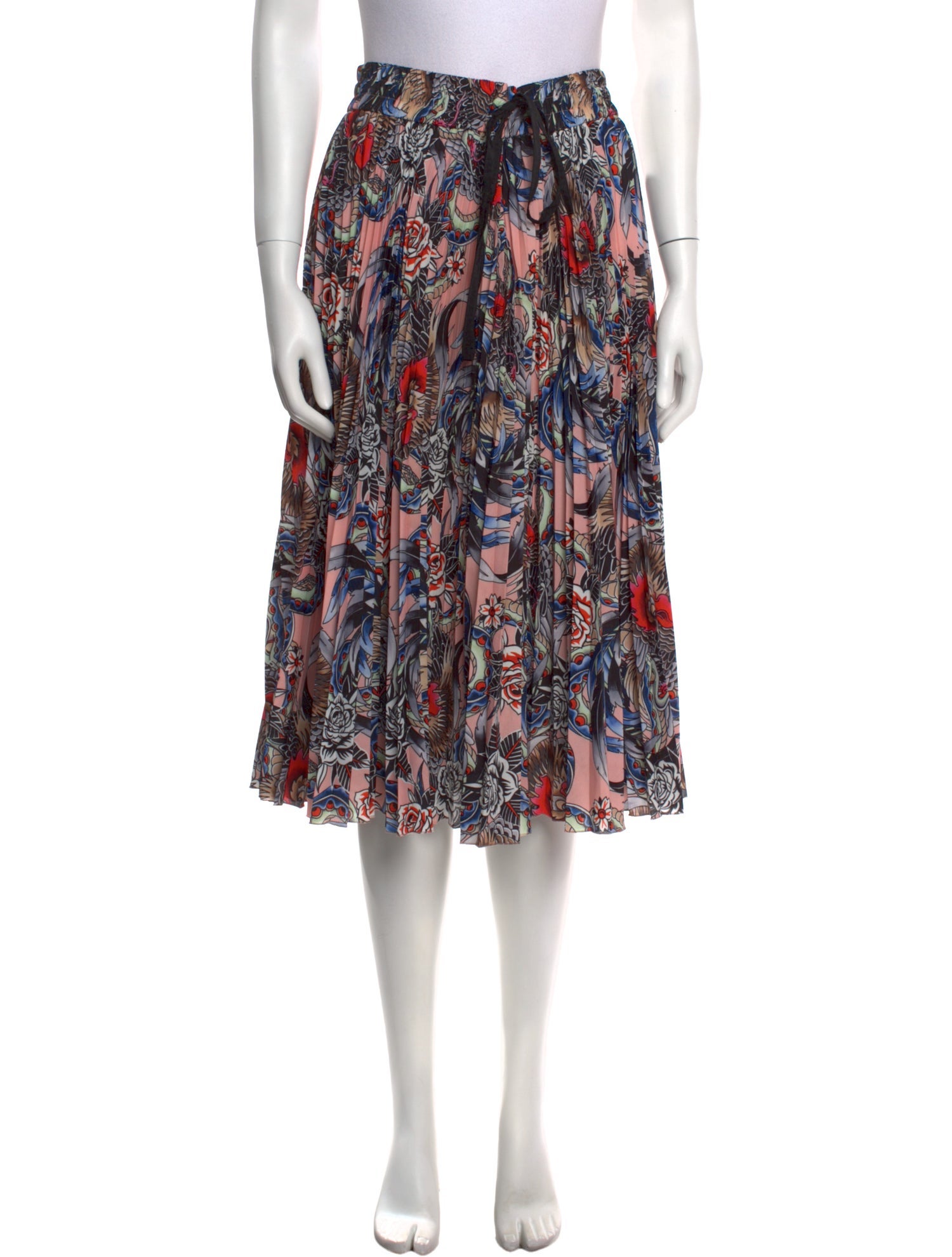 Red Valentino Floral Print Knee-Length Skirt