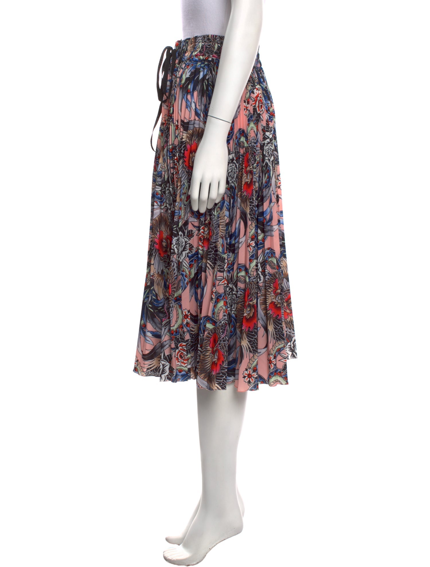 Red Valentino Floral Print Knee-Length Skirt