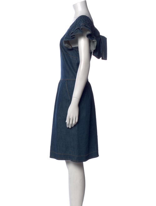 Red Valentino Scoop Neck Knee-Length Dress