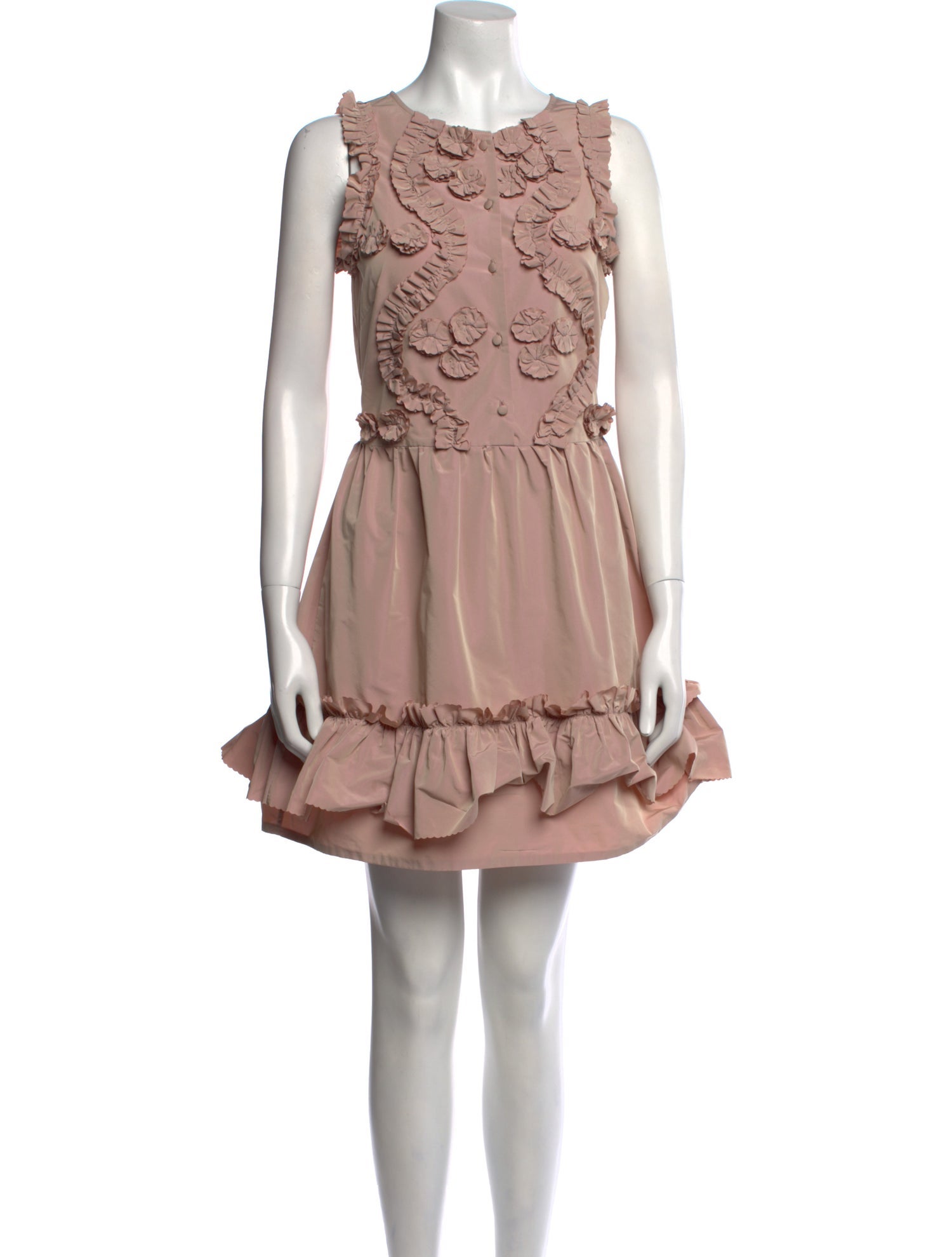 Red Valentino Bateau Neckline Mini Dress