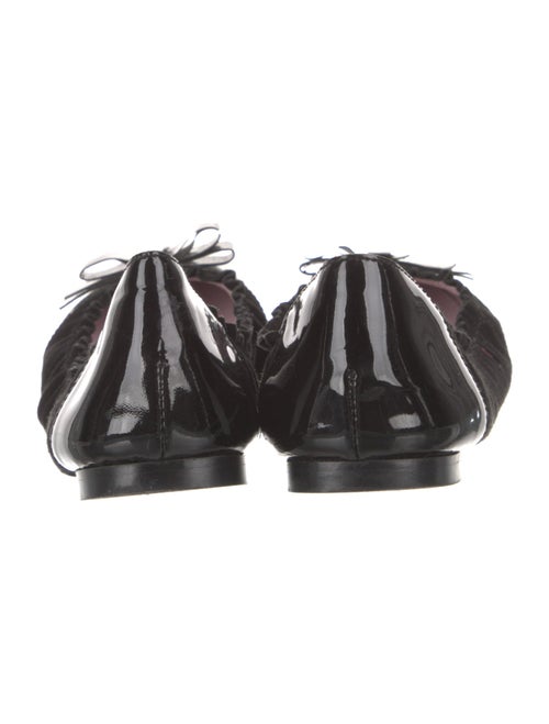 Red Valentino Suede Bow Accents Ballet Flats