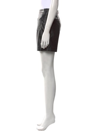 Red Valentino Leather Mini Shorts