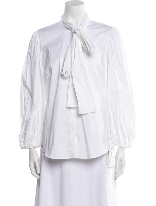 Red Valentino Three-Quarter Sleeve Button-Up Top