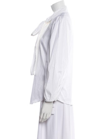 Red Valentino Three-Quarter Sleeve Button-Up Top