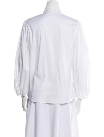 Red Valentino Three-Quarter Sleeve Button-Up Top