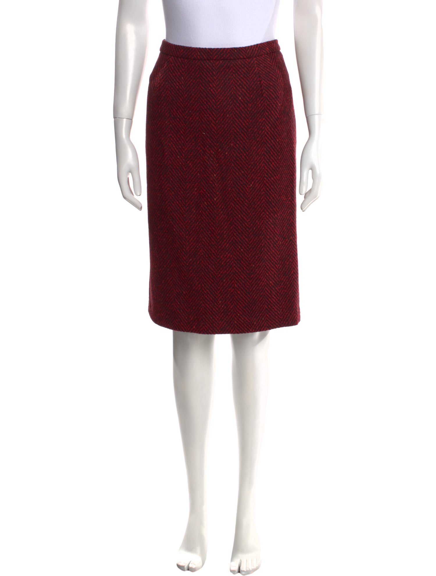 Red Valentino Virgin Wool Knee-Length Skirt