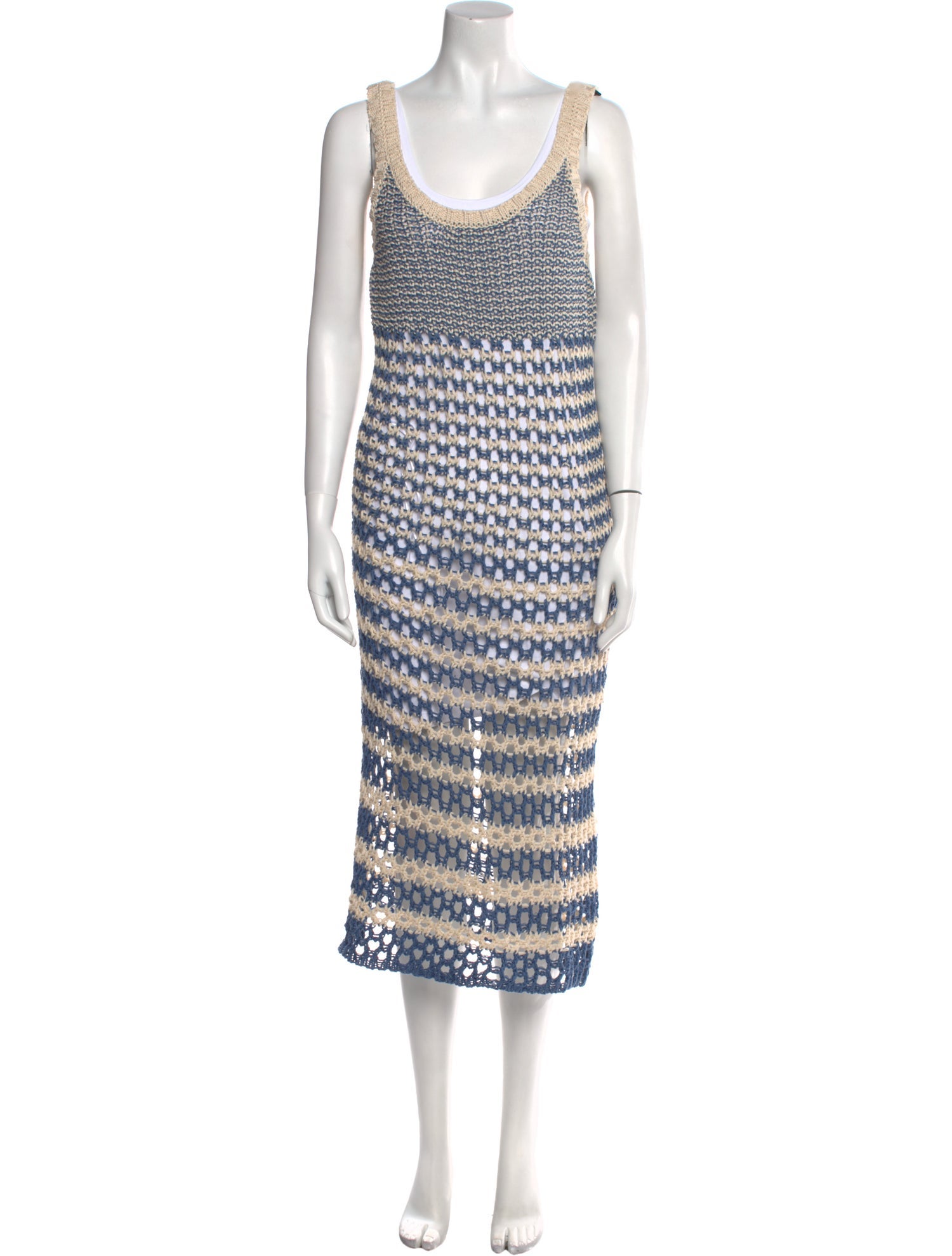 Red Valentino Striped Long Dress w/ Tags