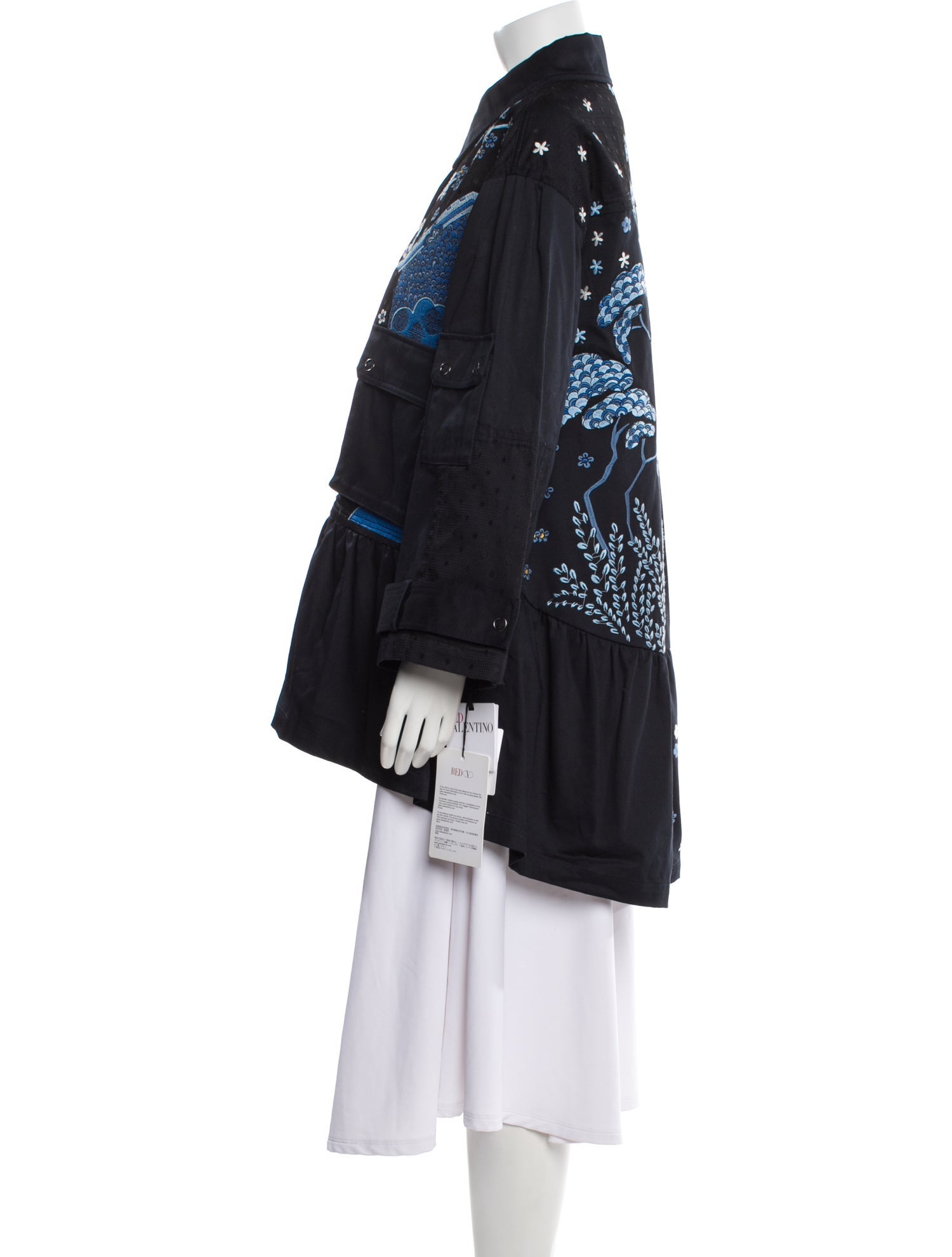 Red Valentino Floral Print Coat