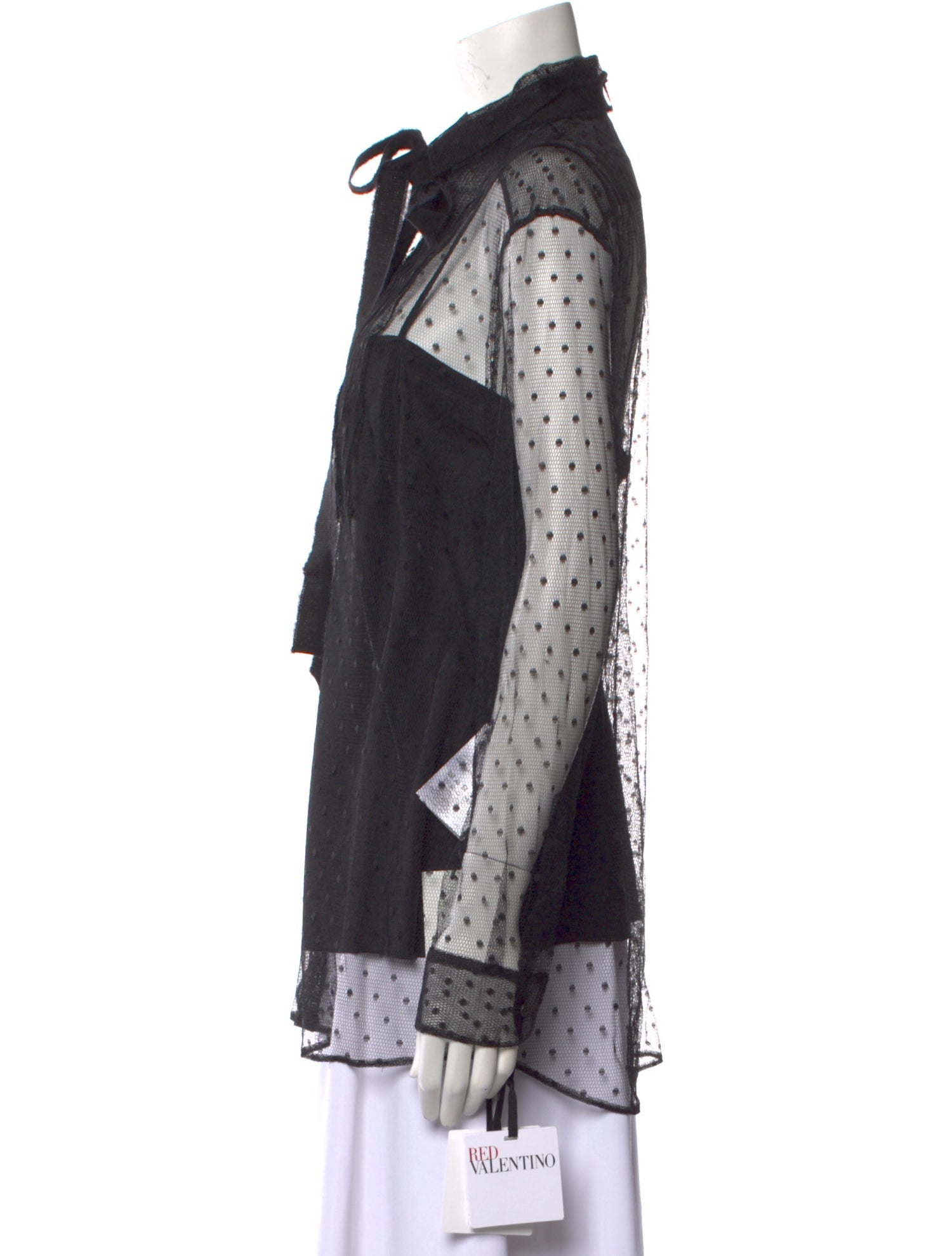 Red Valentino Long Sleeve Button-Up Top