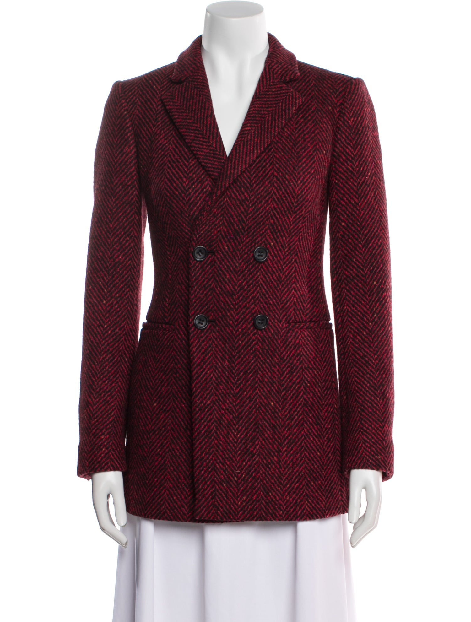 Red Valentino Virgin Wool Printed Blazer