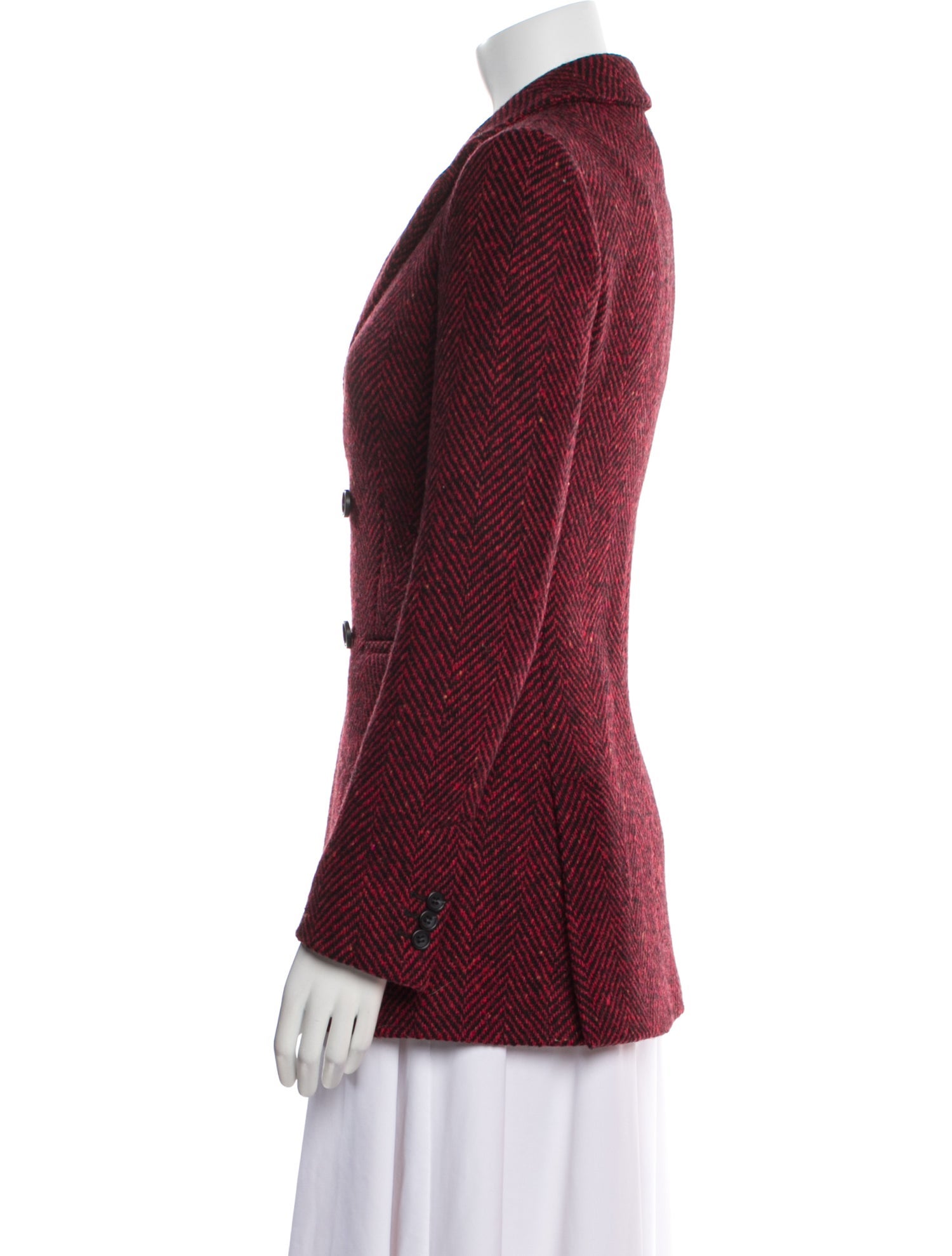 Red Valentino Virgin Wool Printed Blazer