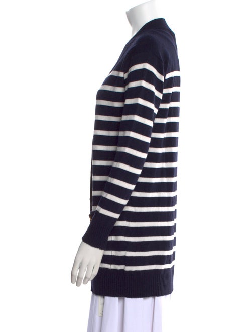 Red Valentino Striped V-Neck Sweater