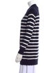 Red Valentino Striped V-Neck Sweater