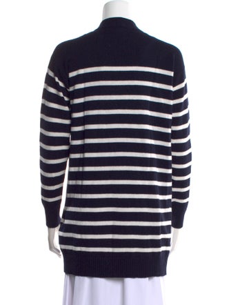 Red Valentino Striped V-Neck Sweater