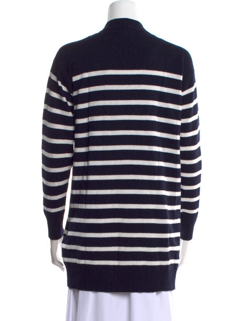 Red Valentino Striped V-Neck Sweater
