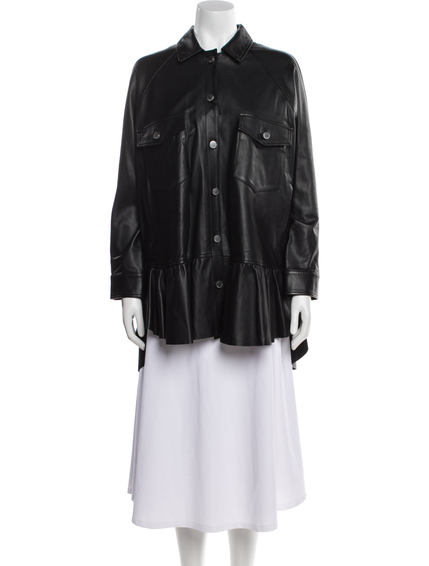 Red Valentino Leather Utility Jacket